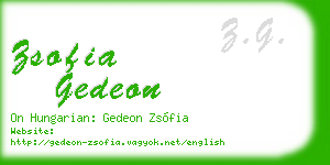 zsofia gedeon business card